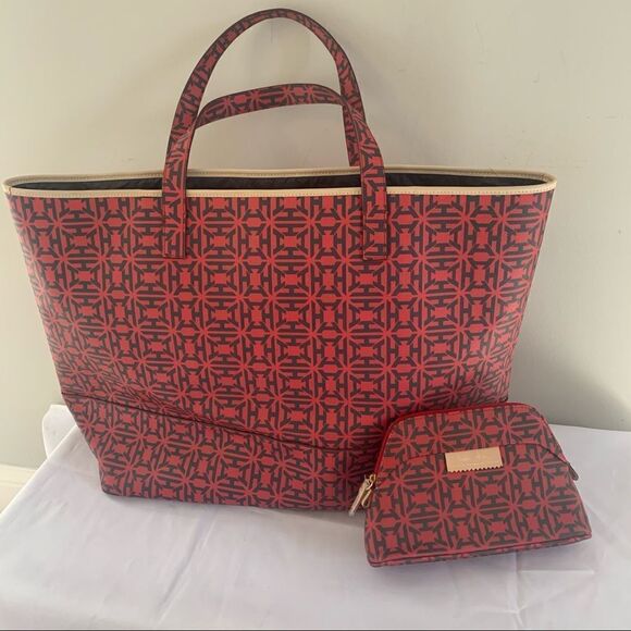 India Hicks Truly Madly Deeply Tote Duo - Red Heritage - Picture 2 of 7